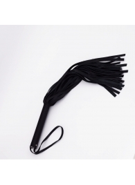 Черный кожаный флоггер - 45 см. - Crazy Handmade - купить с доставкой в Новокуйбышевске