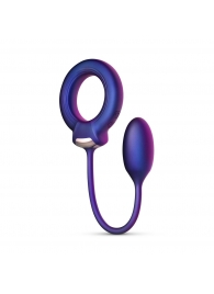 Фиолетовое эрекционное виброкольцо с анальным шариком Eclipse - ONE DC B.V. - в Новокуйбышевске купить с доставкой