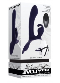 Женский страпон с вибрацией Giving Vibes - Evolved - купить с доставкой в Новокуйбышевске