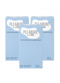 Набор из 3 упаковок ультратонких презервативов Pleasure Lab (по 12 шт.) - Pleasure Lab - купить с доставкой в Новокуйбышевске
