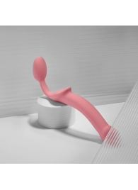 Розовый безремневой страпон Strap-on-me Semi-Realistic Bendable Strap-On size S - Strap-on-me - купить с доставкой в Новокуйбышевске