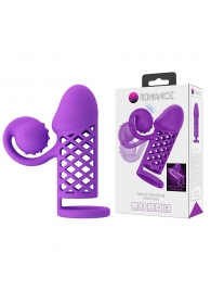 Фиолетовая вибронасадка с клиторальным отростком Harden - Baile - в Новокуйбышевске купить с доставкой