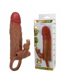 Карамельная вибронасадка с клиторальным стимулятором Osmar - 20,5 см. - Baile - в Новокуйбышевске купить с доставкой