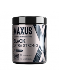 Черные утолщенные презервативы MAXUS Extra Strong с железным кейсом - 15 шт. - Maxus - купить с доставкой в Новокуйбышевске