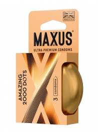 Точечные презервативы MAXUS 2000 Amazing Dots с железным кейсом - 3 шт. - Maxus - купить с доставкой в Новокуйбышевске