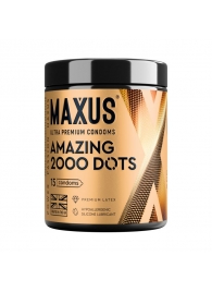 Точечные презервативы MAXUS 2000 Amazing Dots с железным кейсом - 15 шт. - Maxus - купить с доставкой в Новокуйбышевске