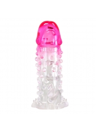 Прозрачно-розовая насадка на пенис Wilford - 13,5 см. - Baile - в Новокуйбышевске купить с доставкой