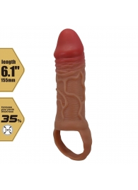 Реалистичная насадка на член Peirre - 15,5 см. - Baile - в Новокуйбышевске купить с доставкой