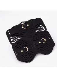 Фигурный набор для БДСМ-игр с узорами и золотистой фурнитурой - Crazy Handmade - купить с доставкой в Новокуйбышевске