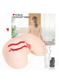 Мастурбатор-полуторс с двойным слоем материала и вибрацией Jenny Onahole Real Hips - KOKOS - в Новокуйбышевске купить с доставкой