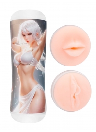 Двусторонний мастурбатор в колбе аниме - вагина и ротик - Tokyo Style - в Новокуйбышевске купить с доставкой