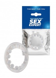 Эрекционное кольцо со стимулирующими шариками на поверхности - Sex Expert - в Новокуйбышевске купить с доставкой