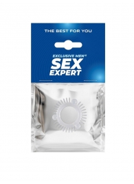 Эластичное эрекционное кольцо с 3 шариками и шипами - Sex Expert - в Новокуйбышевске купить с доставкой