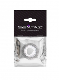 Эластичное эрекционное кольцо с длинными черными «ресничками» - Sextaz - в Новокуйбышевске купить с доставкой