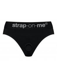 Черные трусики для насадок Heroine Lingerie Harness - size XL - Strap-on-me - купить с доставкой в Новокуйбышевске