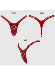 Красный пояс для фиксации насадок Strap-On-Me Leatherette Harness Fabulous - Strap-on-me - купить с доставкой в Новокуйбышевске