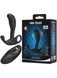 Черный изогнутый массажёр простаты с вибрацией и пультом ДУ - Baile - в Новокуйбышевске купить с доставкой