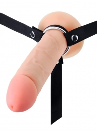 Мужской полый страпон на регулируемых ремешках - 22 см. - Sex Expert - купить с доставкой в Новокуйбышевске