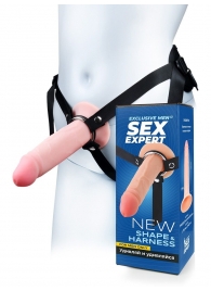 Мужской полый страпон на регулируемых ремнях - 18,5 см. - Sex Expert - купить с доставкой в Новокуйбышевске