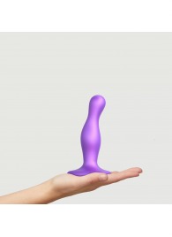 Фиолетовая насадка Strap-On-Me Dildo Plug Curvy size S - Strap-on-me - купить с доставкой в Новокуйбышевске
