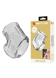 Прозрачная насадка на пенис и мошонку - Baile - в Новокуйбышевске купить с доставкой