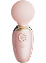 Нежно-розовый мини-вибратор с функцией нагрева Ava - Zalo