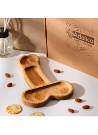 Деревянное блюдо для подачи в форме члена (25 х 16,5 х 1,7 см) - Сима-Ленд - купить с доставкой в Новокуйбышевске