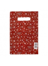 Красный подарочный новогодний пакет с вырубной ручкой (20х30 см) - Сима-Ленд - купить с доставкой в Новокуйбышевске