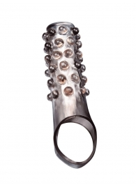 Дымчатая насадка на пенис с выпуклостями - 11 см. - Sex Expert - в Новокуйбышевске купить с доставкой