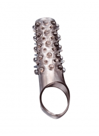 Дымчатая насадка на пенис с шипами и выпуклостями - 12 см. - Sex Expert - в Новокуйбышевске купить с доставкой