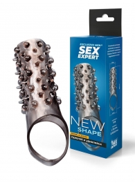 Дымчатая насадка на пенис с шипами и выпуклостями - 12,5 см. - Sex Expert - в Новокуйбышевске купить с доставкой