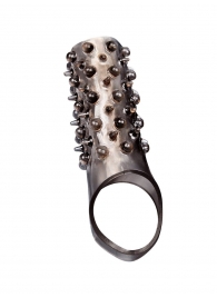 Дымчатая насадка на пенис с шипами и выпуклостями - 12,5 см. - Sex Expert - в Новокуйбышевске купить с доставкой