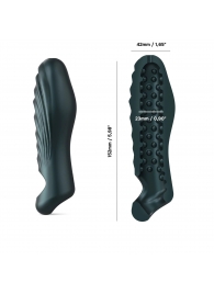 Серая силиконовая насадка на пенис с подхватом Manwan Ryzer - Manwan - в Новокуйбышевске купить с доставкой