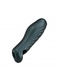 Серая силиконовая насадка на пенис с подхватом Manwan Ryzer - Manwan - в Новокуйбышевске купить с доставкой