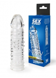 Прозрачная закрытая насадка на пенис - 17 см. - Sex Expert - в Новокуйбышевске купить с доставкой