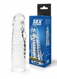 Прозрачная закрытая насадка на член - 15 см. - Sex Expert - в Новокуйбышевске купить с доставкой