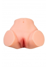 Телесный реалистичный мастурбатор-полуторс с 2 любовными входами - No Name - в Новокуйбышевске купить с доставкой