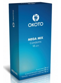 Презервативы OKOTO Mega Mix - 18 шт. - Sitabella - купить с доставкой в Новокуйбышевске