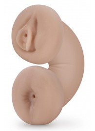 Телесный люминесцентный двусторонний мастурбатор Tasha - Blush Novelties - в Новокуйбышевске купить с доставкой