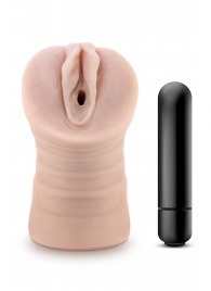 Телесный мастурбатор-вагина Ayumi с вибрацией - Blush Novelties - в Новокуйбышевске купить с доставкой