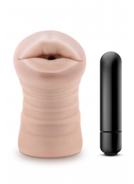 Телесный мастурбатор-ротик Nicole Vibrating Masturbator - Blush Novelties - в Новокуйбышевске купить с доставкой