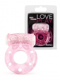 Розовое эрекционное виброкольцо с бабочкой - 1137 - в Новокуйбышевске купить с доставкой