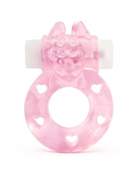 Розовое эрекционное виброкольцо в форме зайчика - 1137 - в Новокуйбышевске купить с доставкой