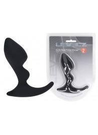 Черная анальная пробка для массажа простаты Double Ripple Silicone Prostate Massager - Shots Media BV - в Новокуйбышевске купить с доставкой