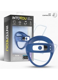 Синее интерактивное эрекционное виброкольцо Rank - Intoyou - в Новокуйбышевске купить с доставкой