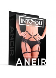 Черные стрепы на бёдра Aneir - Intoyou - купить с доставкой в Новокуйбышевске