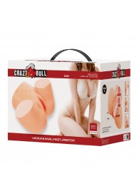 Телесный мастурбатор Liora с 2 любовными тоннелями - Baile - в Новокуйбышевске купить с доставкой