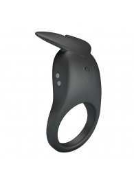 Черное перезаряжаемое виброкольцо Carlton - Baile - в Новокуйбышевске купить с доставкой