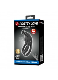 Черное перезаряжаемое виброкольцо Goodwin - Baile - в Новокуйбышевске купить с доставкой