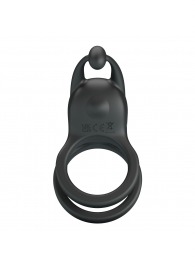 Черное перезаряжаемое виброкольцо Goodwin - Baile - в Новокуйбышевске купить с доставкой